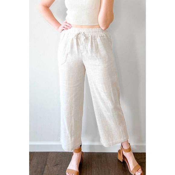 VERY J Pants - NEW VERY J go with the flow linen pants in oatmeal